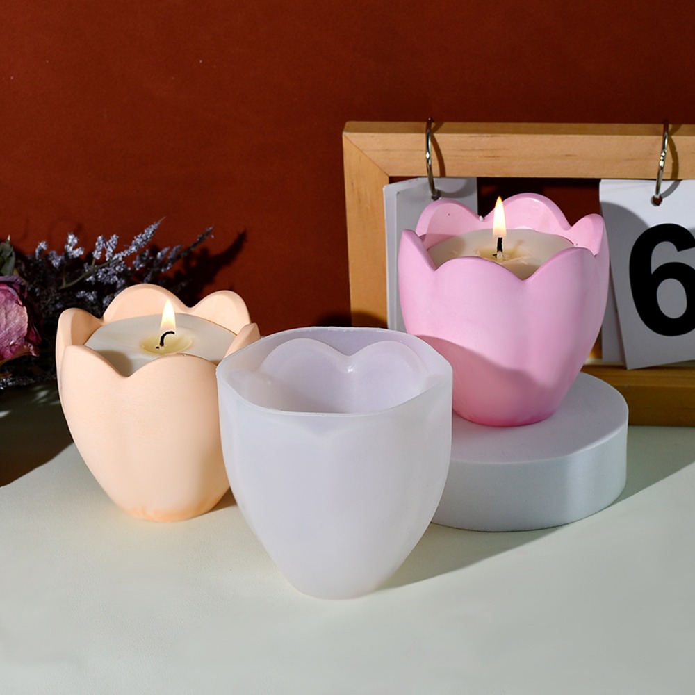Portavelas de tulipán, moldes  - Candle Making Supplies For Beginners reseña y precio