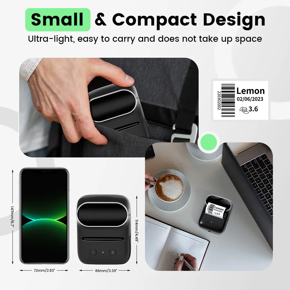 Impresora de etiquetas Bluetoo - Sticker Label Template reseña y precio