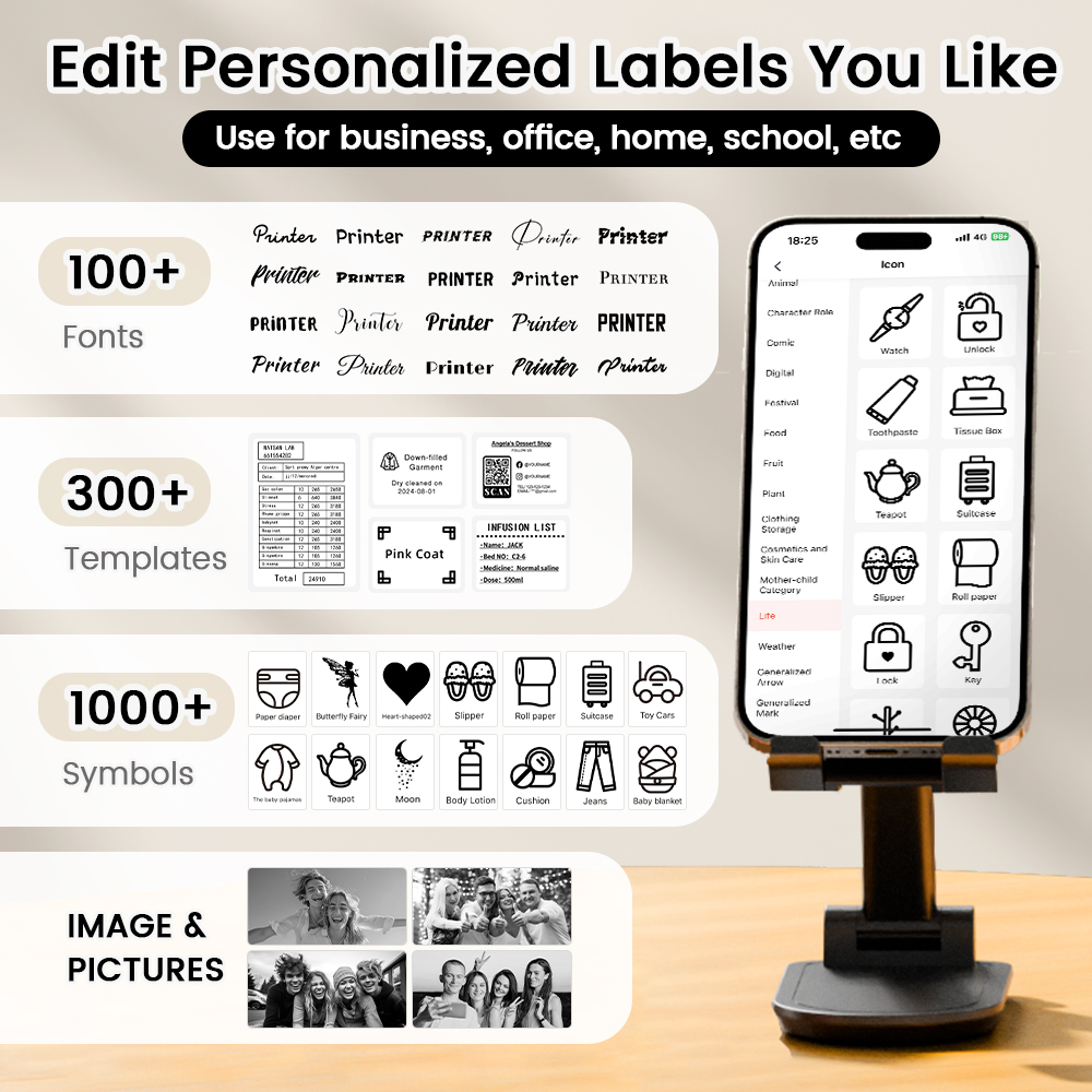 Mini impresora de etiquetas de - Sticker Label Template reseña y precio