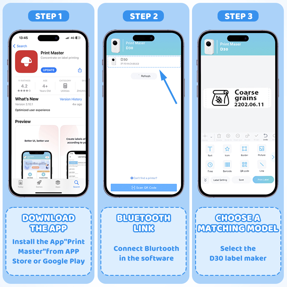 Phomemo-impresora portátil ina - Sticker Label Template reseña y precio